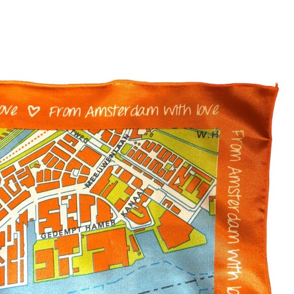 Collectible Amsterdam Street Map Souvenir Square Scarf - Picture 7 of 12